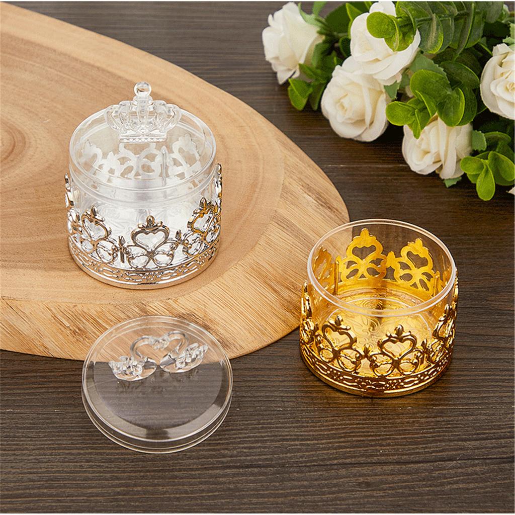 Set of 12 Vintage Candy Storage Box with Removable Lid Elegant Wedding Sugar Container Practical Jewelry Organizer