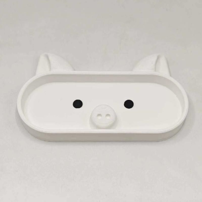 

1pc Pink Pig-Shaped Organizer Tray,Suitable for Eyeglasses, Jewelry & Small Accessories -Desk Decor, Office - Holder for Glasses белый