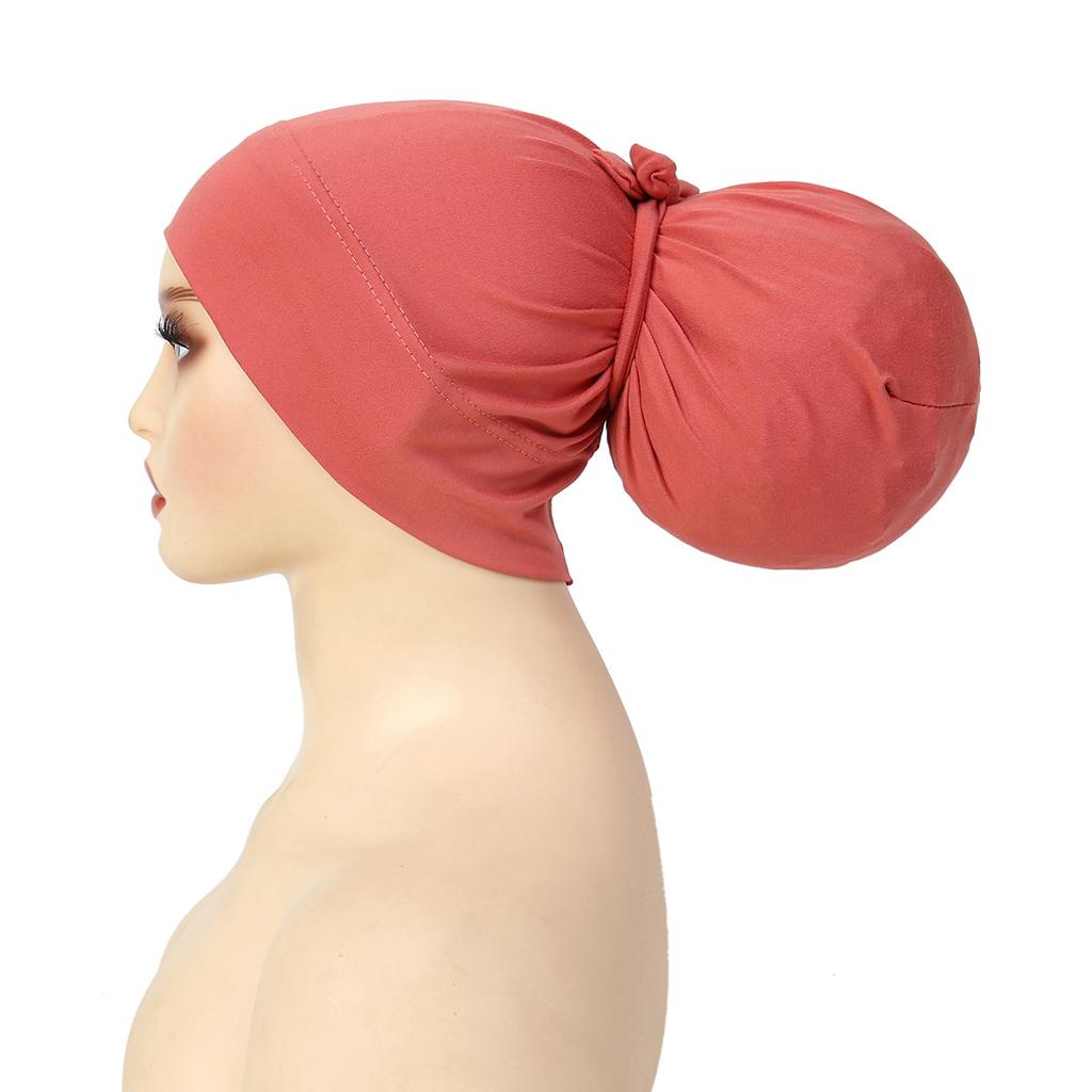 2025 New Soft Muslim Turban Hat Inner Hijab Caps Islamic Underscarf Bonnet India Hat Hair Loss Female Headwrap Turbante Mujer