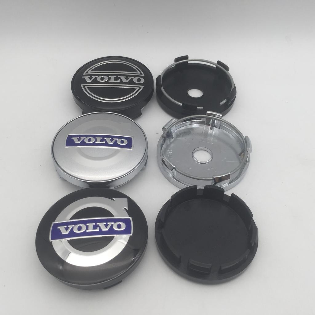 20pcs 3D 56mm 60mm 68mm for Volvo S80L XC60 XC90 Car emblem Wheel hub Center Cap Badge covers sticker Decals Styling ac