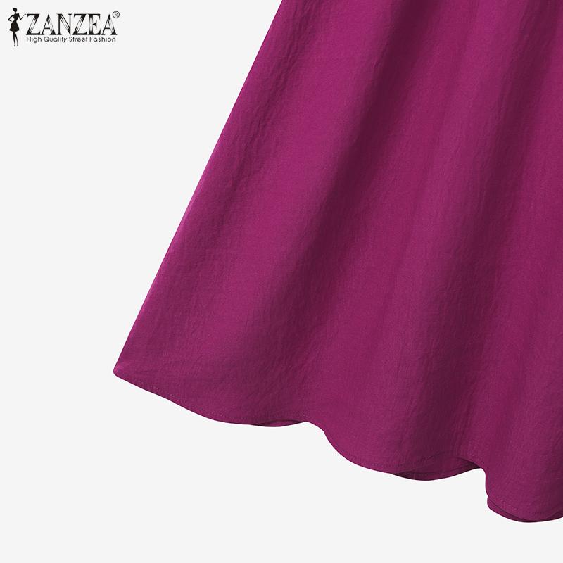 ZANZEA Damen Ärmellos Print Tanktops und Röcke Sommer Zweiteiler Anzugsets