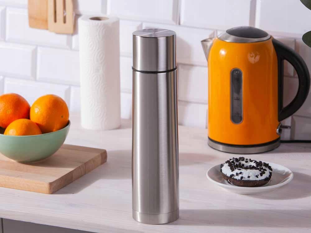 Termos nierdzewny na kawę herbatę srebrny 750ml 1szt