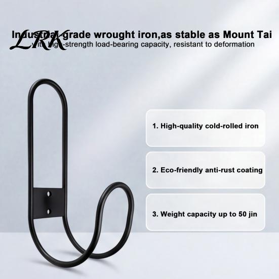 Garage Organization System Heavy Duty Garden Hose Holder, Wall Mount Iron Water Metal Hook Hanger, Multi-functional Organizer for Cables Mops