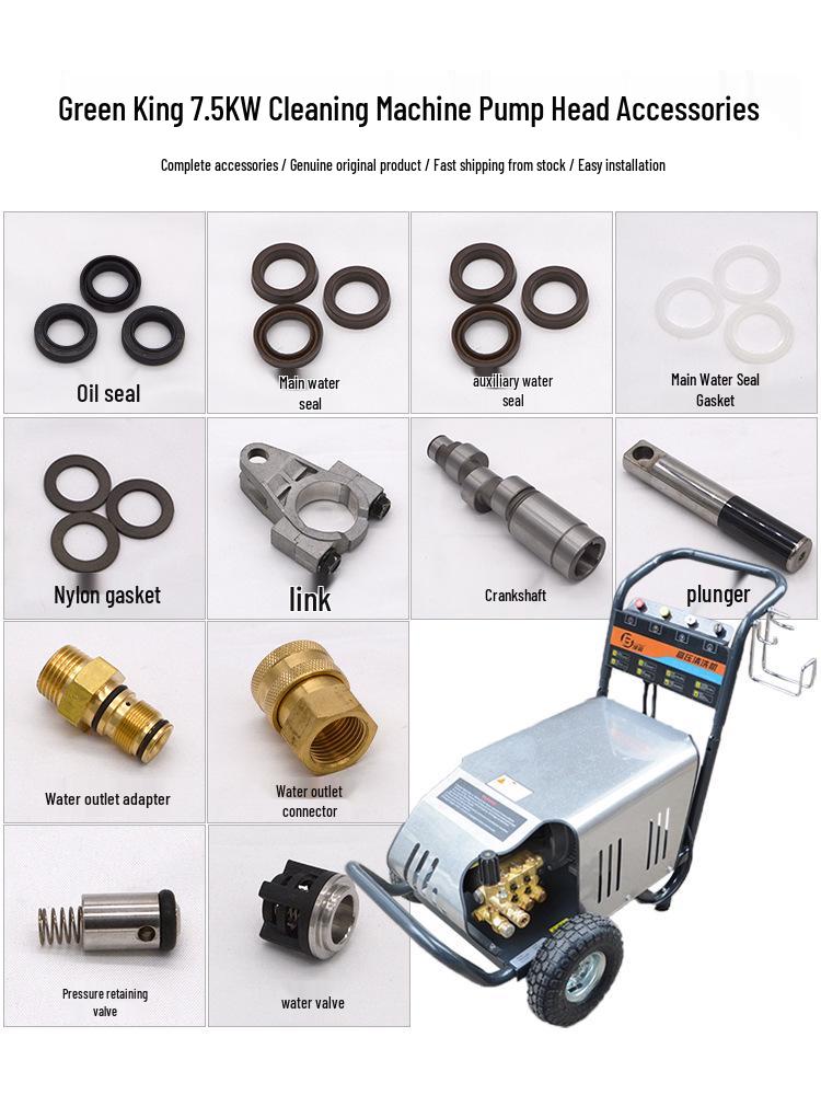 18M 7.5KW High-Pressure Washer Pump Head Kit: Water & Oil Seals, Sealing Ring for Car Wash (3WZ-18145C)