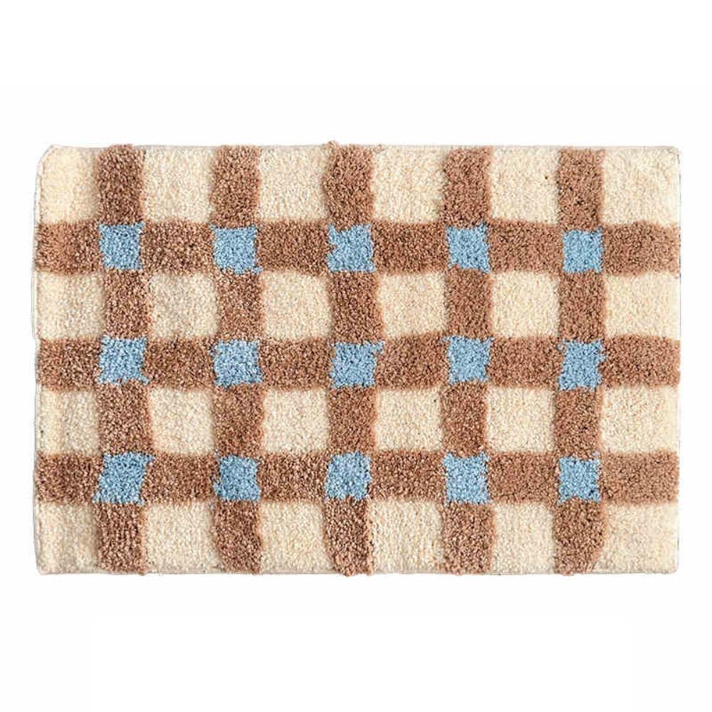 Super Soft Floor Carpet Absorbent Floor Rugs Home Decoration Chessboard Floor Mat Household
