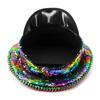 Cappello da Capitano Scintillante Cappello con Paillettes di Cristallo Pesante per Festa di Addio al Nubilato Cappello da Capitano Cappello da Sposa per Attore Attrice