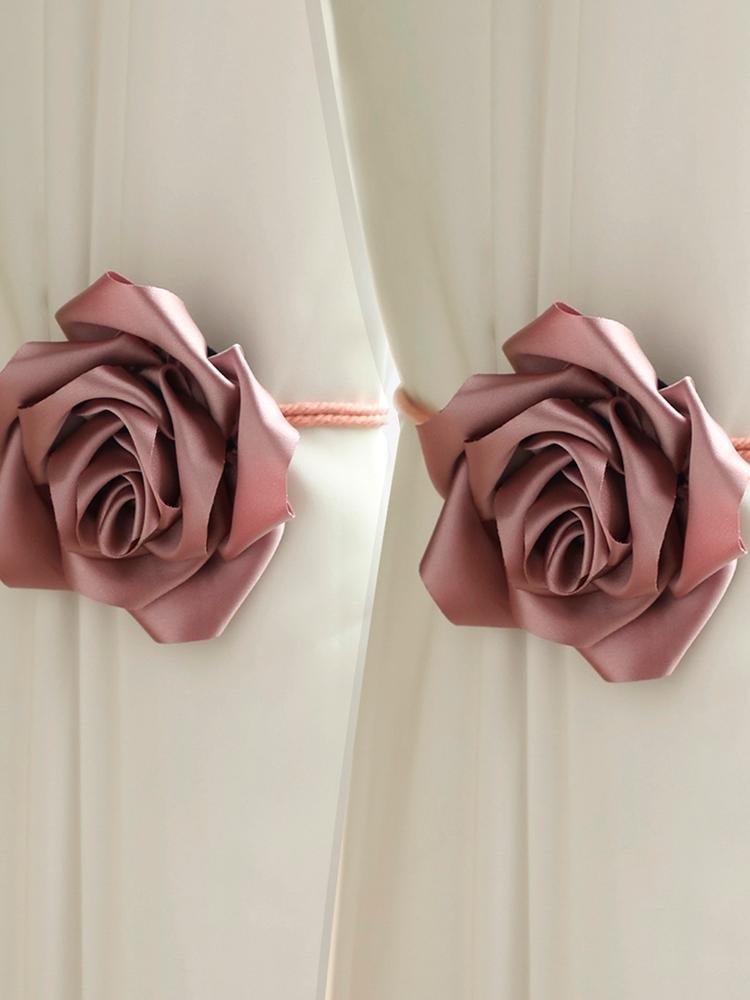 

Подхваты для штор с цветочным цветком, свадебные декоративные подхваты, веревка, держатель для штор в американском деревенском стиле, зажим для декора комнаты в кавайном стиле, подарок