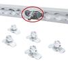 5pcs L Track Double Lug Threaded Stud Nut Fitting M10x20mm for Truck Bed Trailer   Control Pickup RV ATV