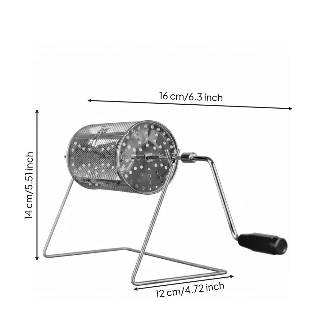 Hand Crank Coffee Roaster No Electricity Kitchen Gear Portable for Home Roasting