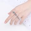 XDY PT950 Moissanite Ring for Women - S925 Silver, Simple Design, Pure Silver Plating