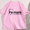 Female The Original Iron Man Printed T Shirt Cotton Short Sleeve Feminist Woman Up Tshirt Loose Round Neck Short Sleeve Tops