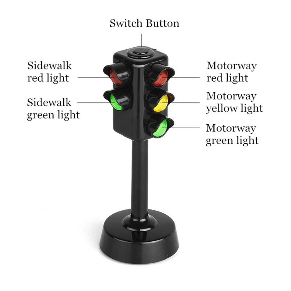 Mini Traffic Signs Light Safety Traffic Lights Toys Collection Model Red Green Light Lamp Educational Toys
