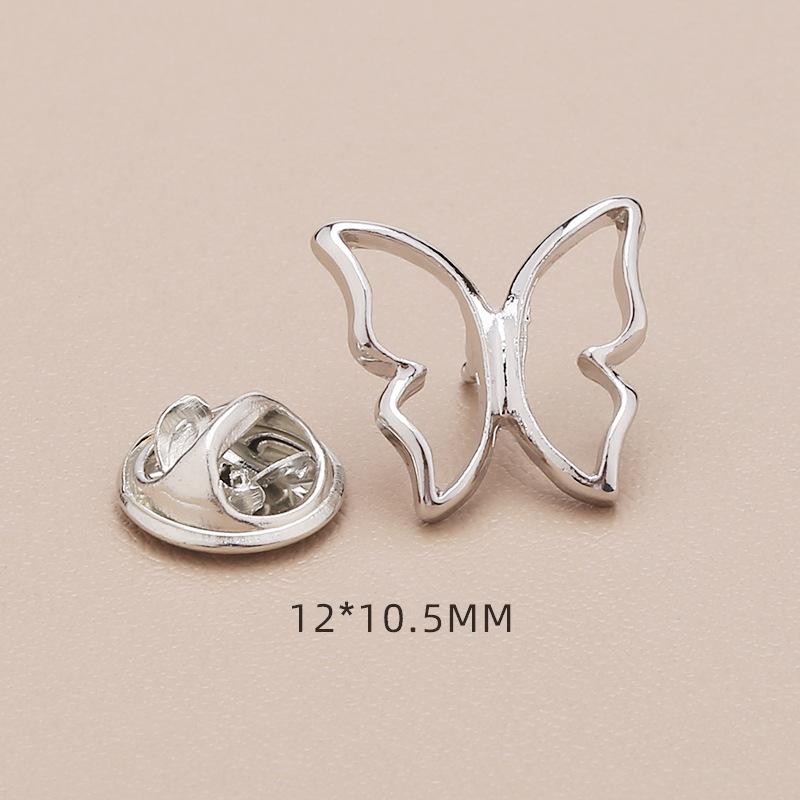 1pcs Cute Mini Brooch Pins Butterfly Flower Pearl Neckline Brooches Shirt Collar Lapel Pin Buckle Fixed Invisible Brooch Jewelry
