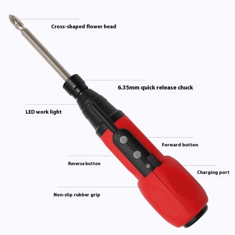 Mini Electric Screwdriver Multifunctional Portable Electric Screwdriver Powerful Rechargeable Screwdriver Outdoor