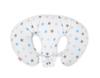 Twin Feeding Pillow + Removable Cover - Gray-blue Stars