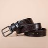 First Layer Cowhide Retro Vegetable Tanned Hand-polished Leather Strip Pin Buckle Men's Genuine Leather Trousers Belt