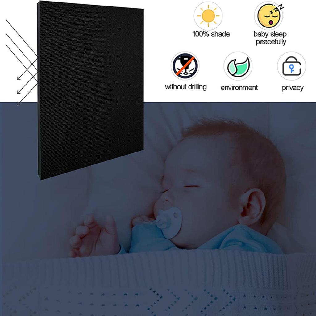 Sun Blocking Window Shades Privacy Protection Window Shileds UV Protection Portable Blackout Curtains for Baby Nursery or Travel Use