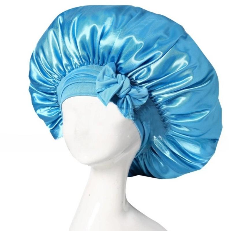 Satin Bonnet Silk Bonnet Adjustable Bonne for Sleeping Hair Bonnet with Tie Band Bonnets for Women Men Hair Wrap