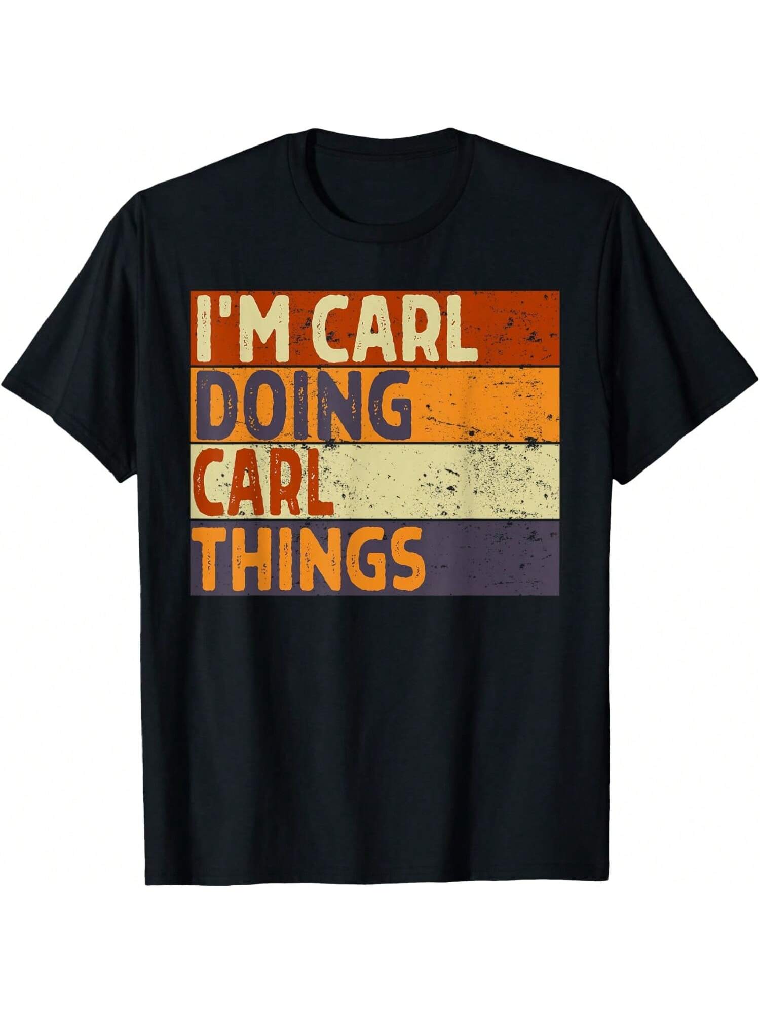 Ретро Я КАРЛ Делаю КАРЛОВЫ Дела Смешная Футболка с Шуткой на День Рождения XXXXXL чёрный