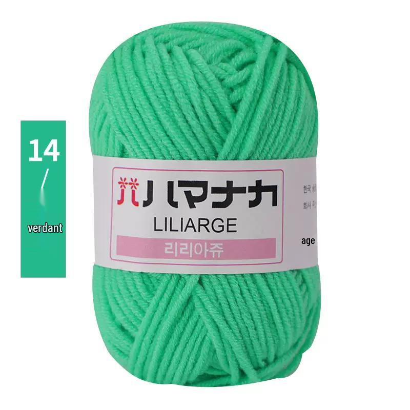 4-Ply Milk Cotton Yarn: Medium-Thick Baby Yarn for Hand-Knitted Scarves, Crochet Shoes, Dolls, and DIY Projects.