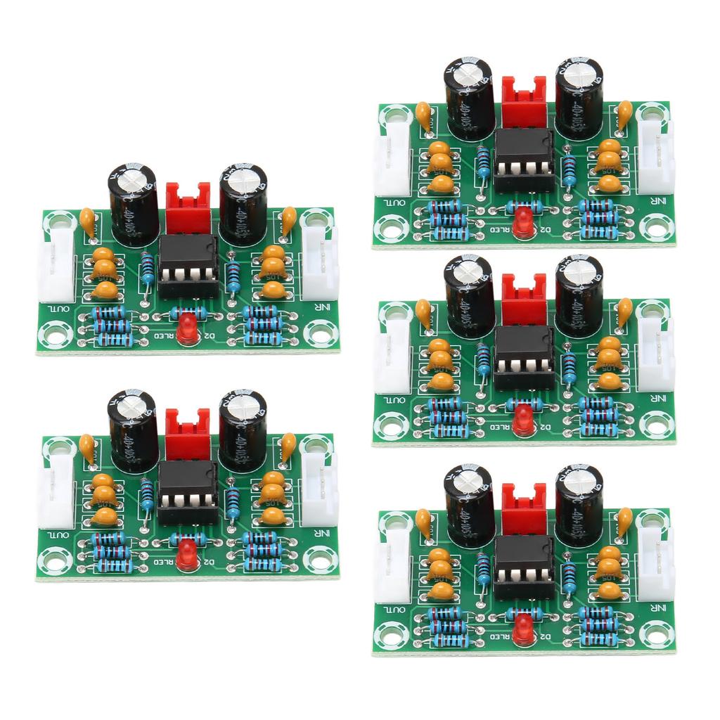 5 Stück Sound Operational Vorverstärkerplatine 5x Weitspannung NE5532 Verstärker Frontplatte Digitalton
