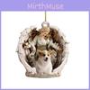 Creative 2023 Angel Girl And Dog Acrylic Car Ornament For Festive Christmas Decor