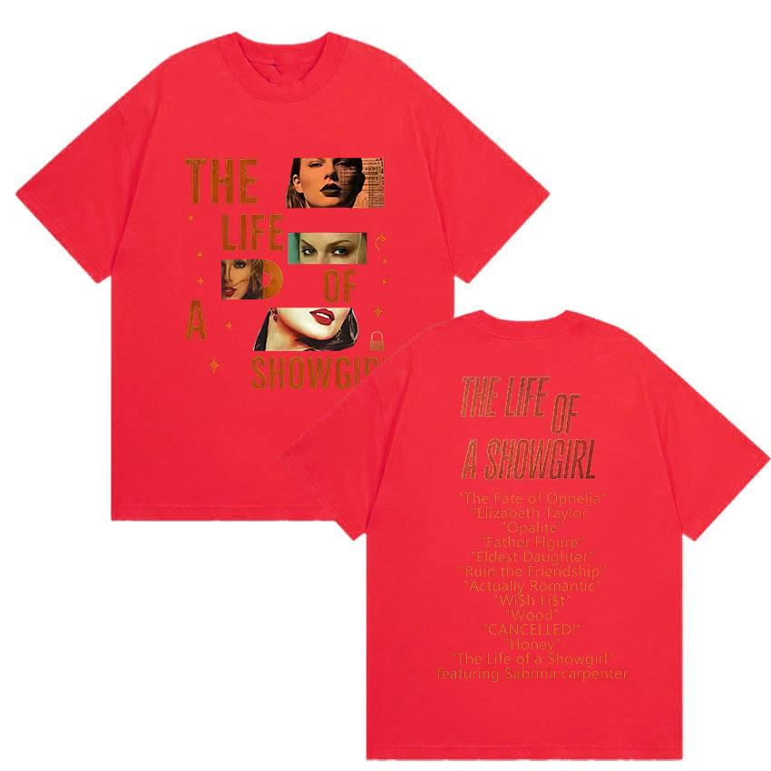 The Life of A Showgirl Tour Merch T-shirt Unisex Abbigliamento di Alta Qualità T-shirt alla Moda Cotone Vintage T-shirt Oversize