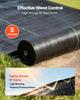 Weed Barrier Fabric Heavy Duty, 1.8x76.2m 141.7g Landscape Fabric, Woven Weed Blocker Fabrics, Garden Fabrics Weeds Barrier, Weeds Control Ground