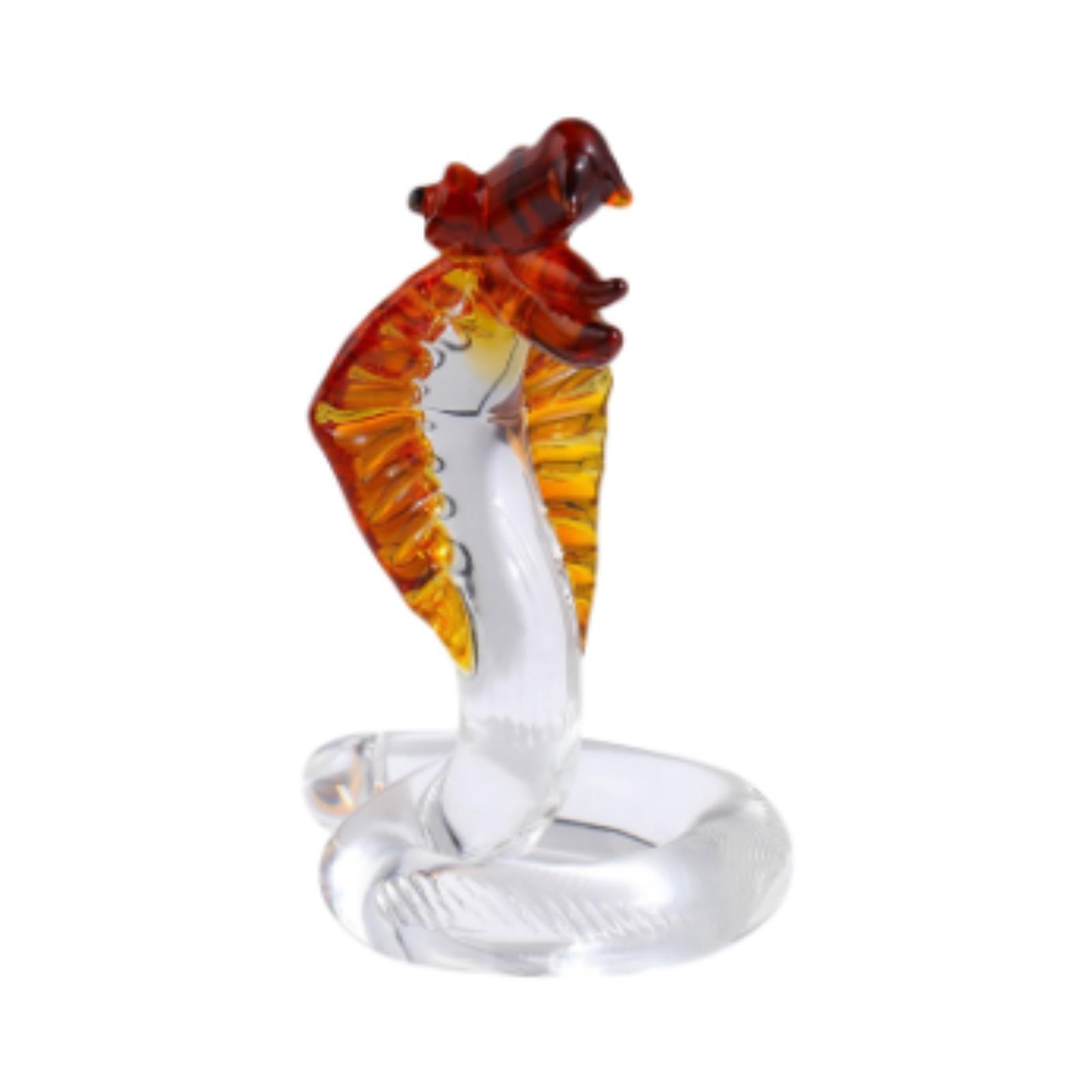 

Glass Small Snake Statue Ornament, 2025 Chinese Year of The Snake Decoration жёлтый