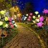 Kolip Solar 5 Heads Rose Lamp Outdoor Waterproof Simulation Rose Flower Lawn Decorative Lamp For Garden Yard Patio Decoration