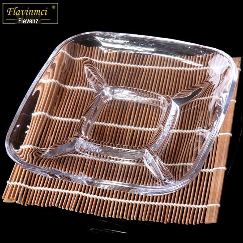 European Style Square Glass Divided Serving Dish
