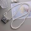 Metal Pearl Girl Mini Crossbody Bag With Chain Strap For Street Fashion Accessories