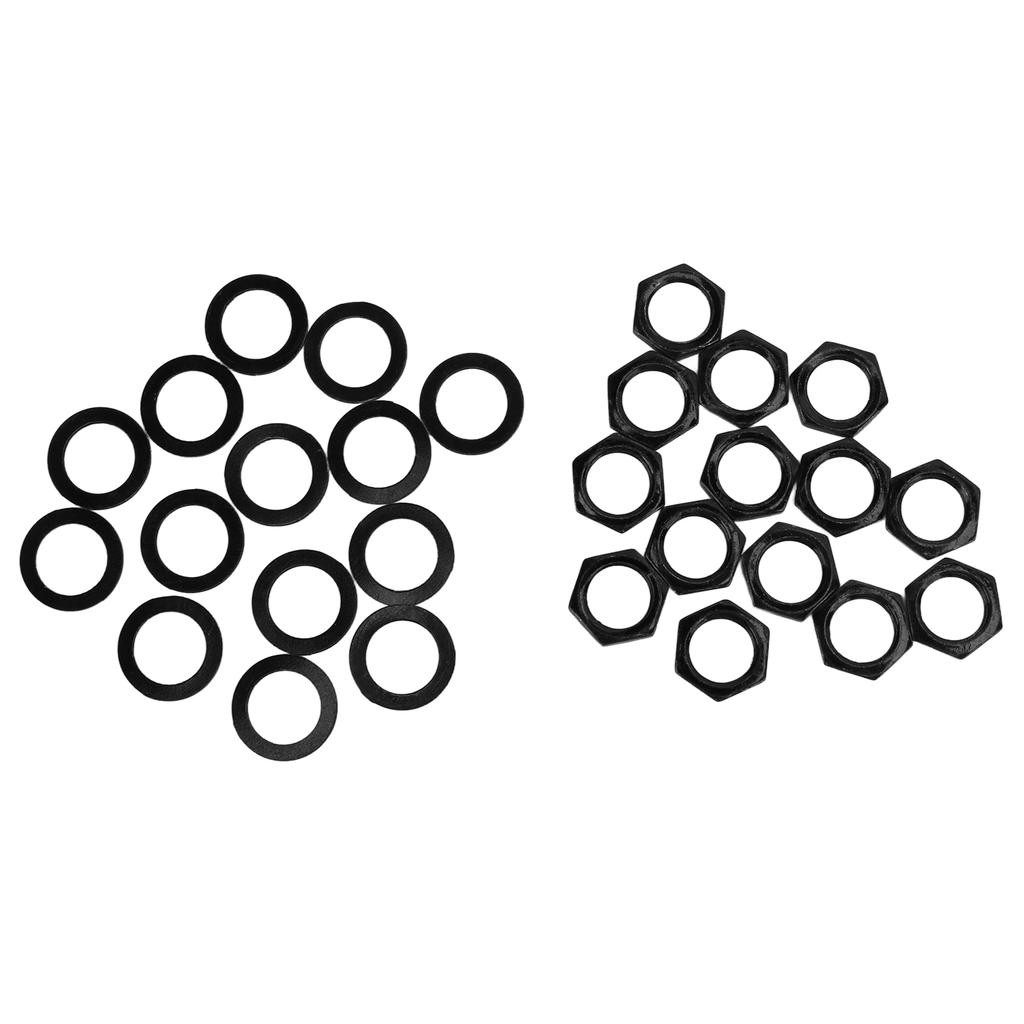 Nut Washer Kit Instrument Socket Connector Fasteners for Electric Guitar Bass M9 Female Thread