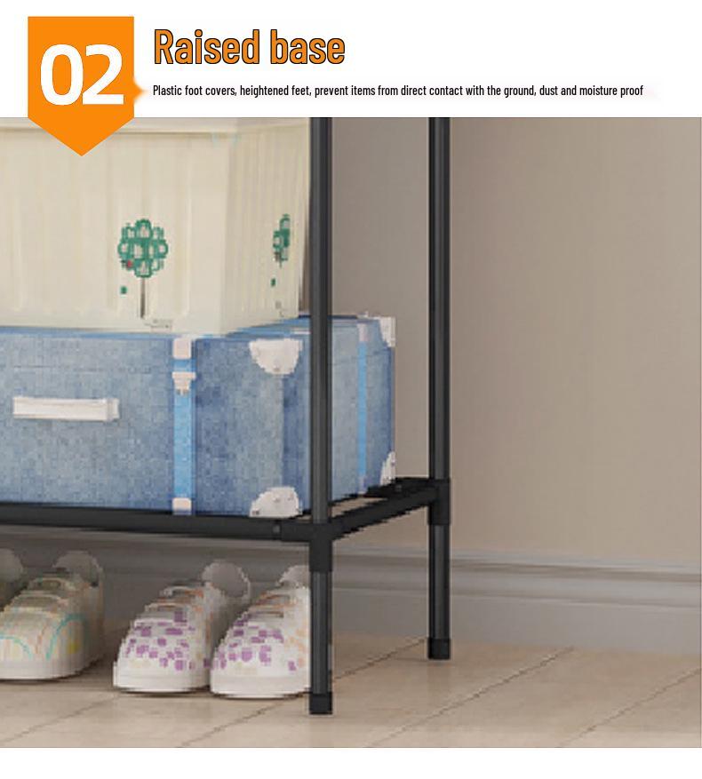 Multifunctional Metal Coat Rack - Bold Floor-Standing Design for Bedroom Use