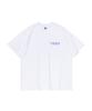 OUNDERR Riding Bike Cat Oversized Short Sleeve T-Shirt (White)