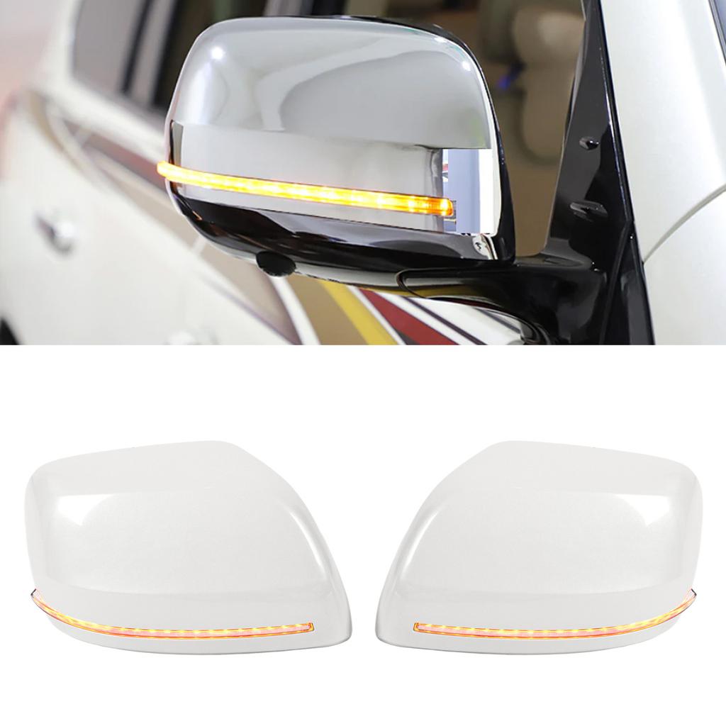 2PCS Car Rrview Mirror Cover with LED Turn Signal Light Replacement for   200 LC200 FJ200 20162019