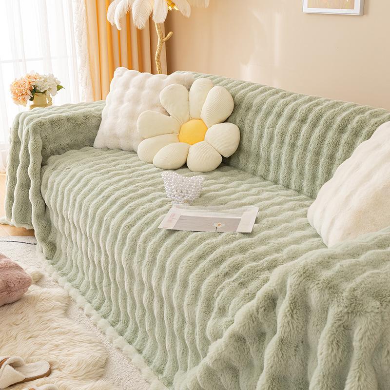 Affordable Luxury Style Sofa Towel Winter Plush Thickened High-End Sofa Cover Cloth All-Inclusive Universal Sofa Cover Cover Blanket Cushion