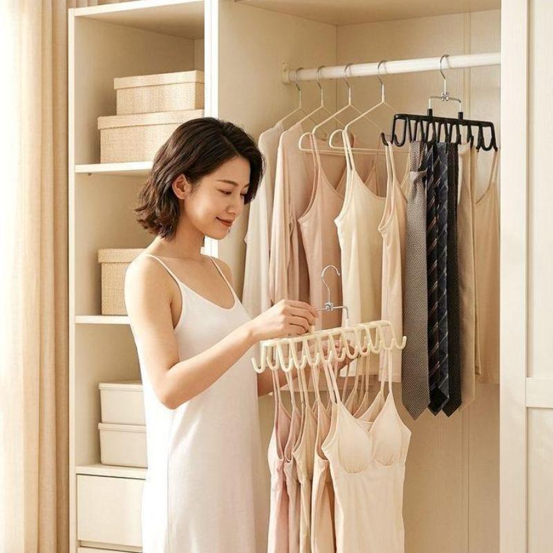 New Multiple Suspender Hanger Underwear Vest Storage Artifact Dormitory Wardrobe Hanger Hook Multifunctional Bag Storage Rack