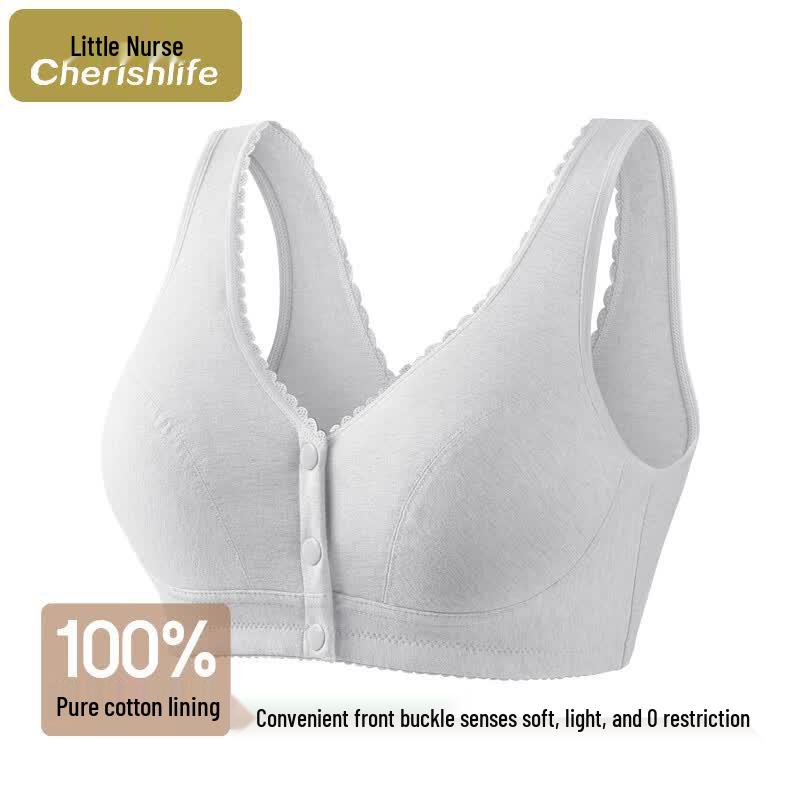 Little Nurse Senior Wire-Free Cotton Front-Clasp Bra