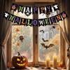 Halloween Decorations Indoor for Party, Happy Halloween Banner Decor, Scary Hanging Banner with Pumpkin Ghost Decorations for Office Home Room Mantel
