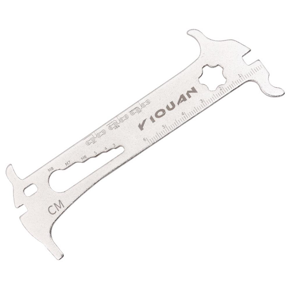 

YIQUAN 304 Stainless Steel Bicycle Chain Wear Indicator Checker Multifunction Repair Tool for Mountain Road Bike A