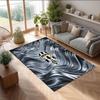 Juventus FC bedruckter Flanell-Teppich rutschfest weicher Polyester-Bodenbelag Indoor-Dekormatte für Schlafzimmer Wohnzimmer Sofa