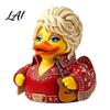 Creative Home Office Ornament Parton Memorial Duck Dolly Duck Figurine Country Music Statue Guitar-Themed Artistic Resin Animal Statue Decorative