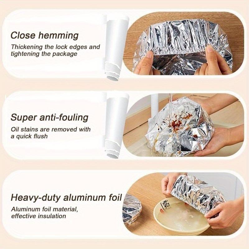 50 PCS Reusable Foil Food Shelter - Heat-resistant and Insulated Film for Kitchen Storage, Preservation