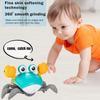 Crawling Crab Toy for Baby Rechargeable Crab Run Away with Music Led Light Up Toddler Gift Electric Induction Escape Toys