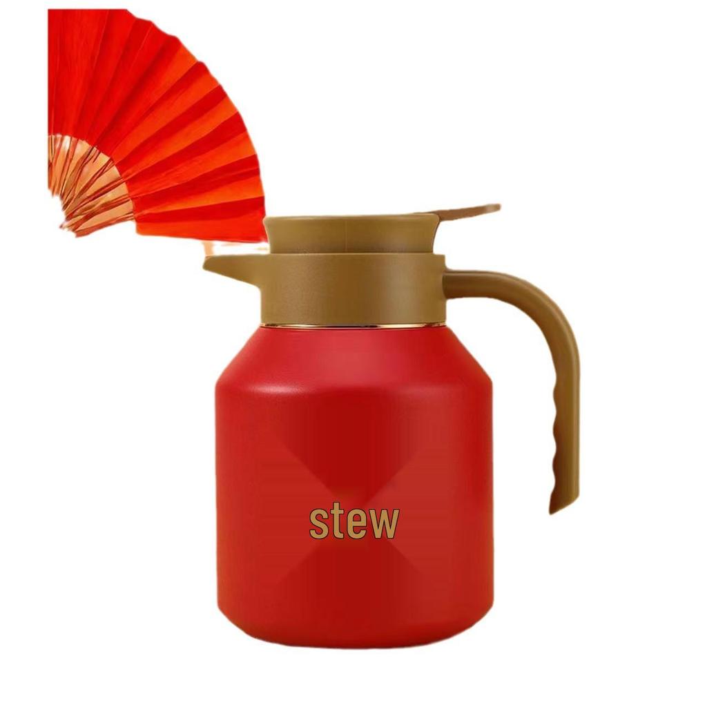 316 Stainless Steel Insulated Kettle with Tea Infuser and Portable Handle, Large Capacity Coffee Pot