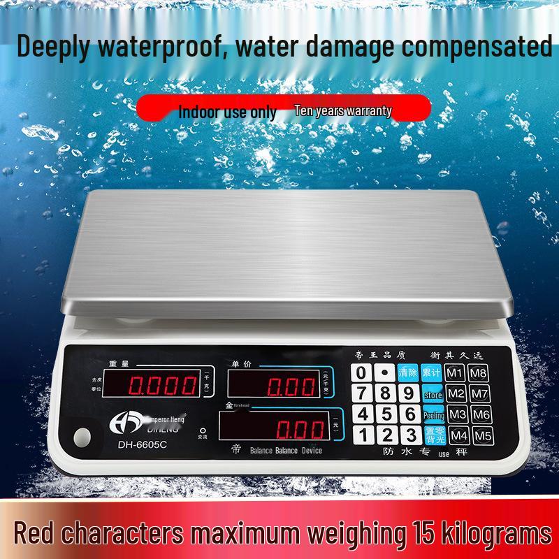 Waterproof Commercial 30kg Electronic Pricing Scale for Supermarkets and Markets