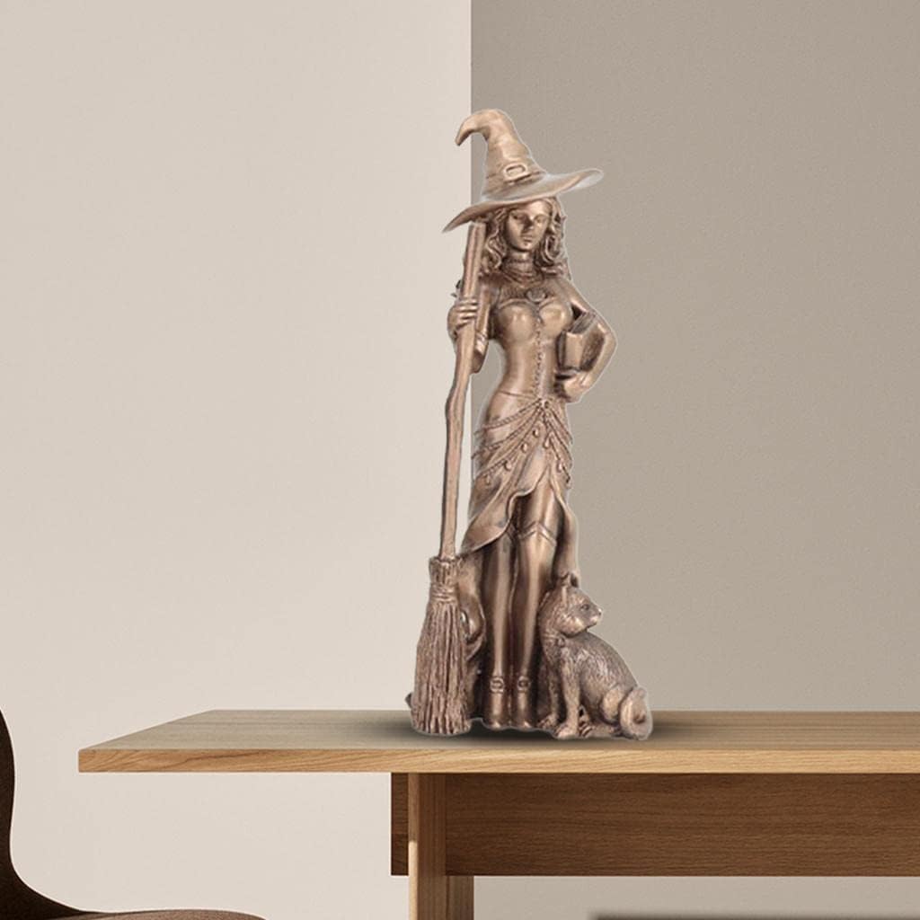 Abstract Witch Pentacle Characters Figurines Art Goddess Statue Home Desktop Decoration Crafts, 7x7x20cm