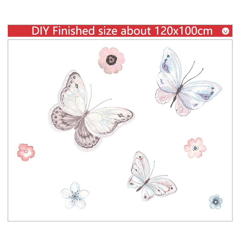Butterfly Wall Stickers Self Adhesive, Vintage Wall Decals for Home Decor, Bedroom Living Room Dormitory Warm Aesthetic Wall Art