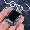 Black Spinel Gemstone Handmade 925 Sterling Silver Jewelry Pendant 1.97" M-3229